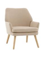 Кресло Харви бежевый деревянные ножки