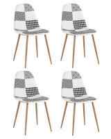 Стул Валенсия SN пэчворк черно-белый 4 шт