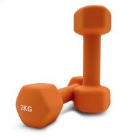 Гантель UNIX Fit неопреновая 2 кг Orange, 2 шт.