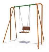 Качели на металлических стойках с сиденьем со спинкой серии Май ИО 01091