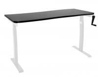 Стол с регулировкой высоты механический LuxAlto LA-T33-M1 белый/черный ЛДСП 120*60*2.5