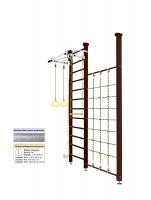 Шведская стенка Kampfer Winner Ceiling (№5 Шоколадный Высота 3 м белый антик турник)