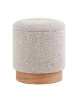 Пуф с ящиком Холли XS букле бежевый