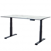 Стол-трансформер регулируемый с аккумулятором LuxAlto LA-H33-2A3LA LOW черный/мрамор HPL 140*85*1,2