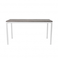 Стол офисный LuxAlto LA-T33-ST45 белый/дуб бежево-серый ЛДСП 140*80*2.5, прямые углы