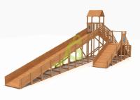 Зимняя деревянная горка "IgraGrad Snow Fox 12 м" с двумя скатами