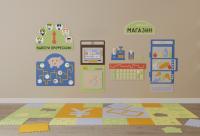 Настенная развивающая панель "Финансовая грамотность" с ковриком