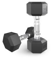 Гантель гексагональная UNIX Fit обрезиненная 5 кг, 2 шт.