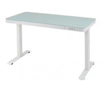 Стеклянный стол с электроприводом LA-T33-E4A (белый), высота 70-120 см, размер столешницы 120*60 см