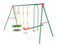 Детский комплекс DFC качели: гнездо, планер и верёвочные
