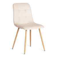 Стул CHILLY (mod. 7094-1) вельвет/металл, 44,5х52,5х86 см, beige (бежевый) HLR2 / натуральный