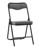 Стул складной Джонни велюр велютто темно-серый каркас черный матовый