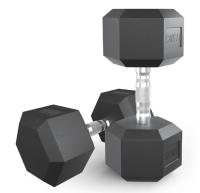 Гантель гексагональная UNIX Fit обрезиненная 17,5 кг, 2 шт.