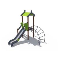 Детскй игровой комплекс с металлическим скатом Н-1200 ДИО 04117