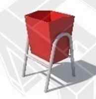 Урна металлическая красная ДХО 01050