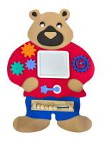 Настенный бизи-модуль "Медведь" мягкий