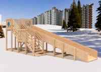 Зимняя горка "IgraGrad Snow Fox", скат 8 м, без окраски 