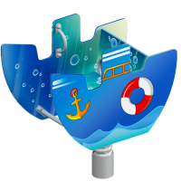 Качалка на пружине Пароходик ИО 04-201