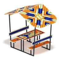 Столик детский с навесом (калейдоскоп) - МФ 31.01.08-07