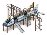 Игровой комплекс Аэроплан (Техно) Н=1200 ДИК 2.03.4.04-01