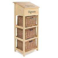 Тумба с 3 ящиками Secret De Maison LEGUMES (mod. PE-09 ) paulownia, мдф, 35x29x90см, Natural (натуральный)