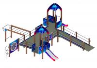 Игровой комплекс Забота Космопорт (космос) горка Н 750 ДОВ 20.14.01-01