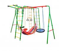 Спортивно-игровой комплекс Kampfer Wunder Sommer (Гнездо малое зеленое (красная лиана, красный гамак))