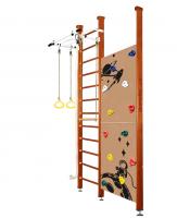 Шведская стенка Kampfer Jungle Ceiling Boy (№4 Вишневый Высота 3 м белый турник)