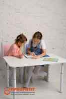 Стол «Классика» прямоугольный белый на телескопических ножках