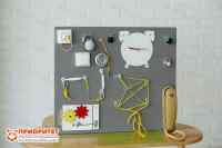 Бизиборд «Занятная лужайка» (серый)