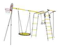 Дачный комплекс "Акробат 2" + ГНЕЗДО качели-гнездо 80 см Romana R 103.19.05 (серый/жёлтый)