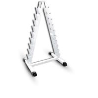 Стойка для хранения хромированных гантелей фитнес на 10 пар белый МВ 1.03