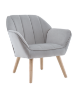 Кресло Руди серебристый