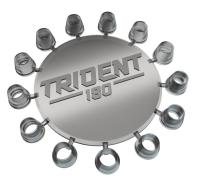 Сглаживающие насадки для игл дротиков Winmau Trident 180 серебристые