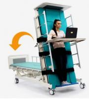 Электрическая четырёхсекционная кровать-вертикализатор с функцией переворачивания и туалетом MET LIFT UP