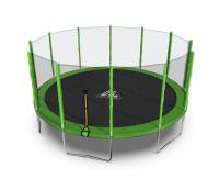 Батут DFC Trampoline Fitness 16ft наружн.сетка, св.зел. (488см)