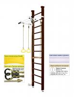 Шведская стенка Kampfer Helena Ceiling (№5 Шоколадный Высота 3 м белый турник)