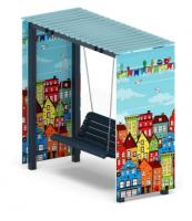 Пергола с качелями (Город) - МФ 78.06.01-04.И1 /с поликарбонатом/