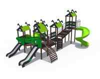 Игровой комплекс серии Лесная долина Н-1200 (Н-900 и винтовой скат Н-2000) ДИО 06070.2