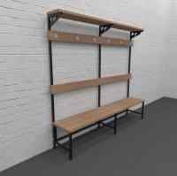 Скамейка для раздевалки односторонняя с полкой