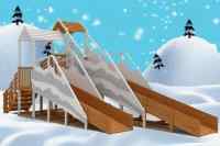 Зимняя горка "IgraGrad Snow Fox", скат 8+5 м мод.2
