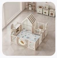 Манеж UNIX Kids DeLuxe House&Storage Camel 180 x 200 см, с игровым домиком, баскетбольной стойкой, доской для рисования, качелями + место для хранения игрушек