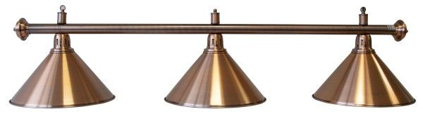 Лампа на три плафона «Elegance» (бронзовая штанга, бронзовый плафон D35см)