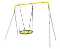 Качели двойные + ГНЕЗДО качели-гнездо 80 см Romana R.103.28.04 (серый/жёлтый)