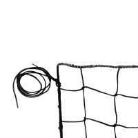 Сетка для пляжного волейбола FS-PV-№21, любит, черн., 8.5х1м, нить 3.5мм, 4 стор. оверл., без троса