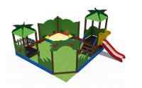 Песочный дворик (джунгли с горкой) ИО 03191
