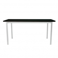 Стол офисный LuxAlto LA-T33-ST45 белый/черный ЛДСП 180*80*2.5, прямые углы