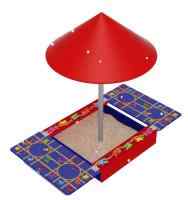  Песочница с крышкой и грибком Азбука ИО 07-512