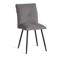 Стул обеденный Sweet флок, серый/черный, 29, 46х55х88