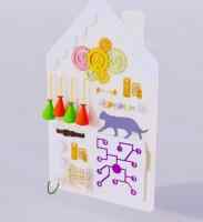 Настенная панель «Домик кошечки»